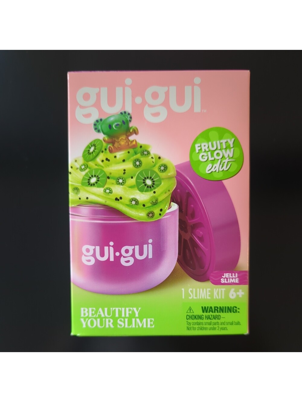 Gui-Gui Fruity Glow Edit- Jelli Slime - Beautify Your Slime Kit-  Stay Kiwi- New